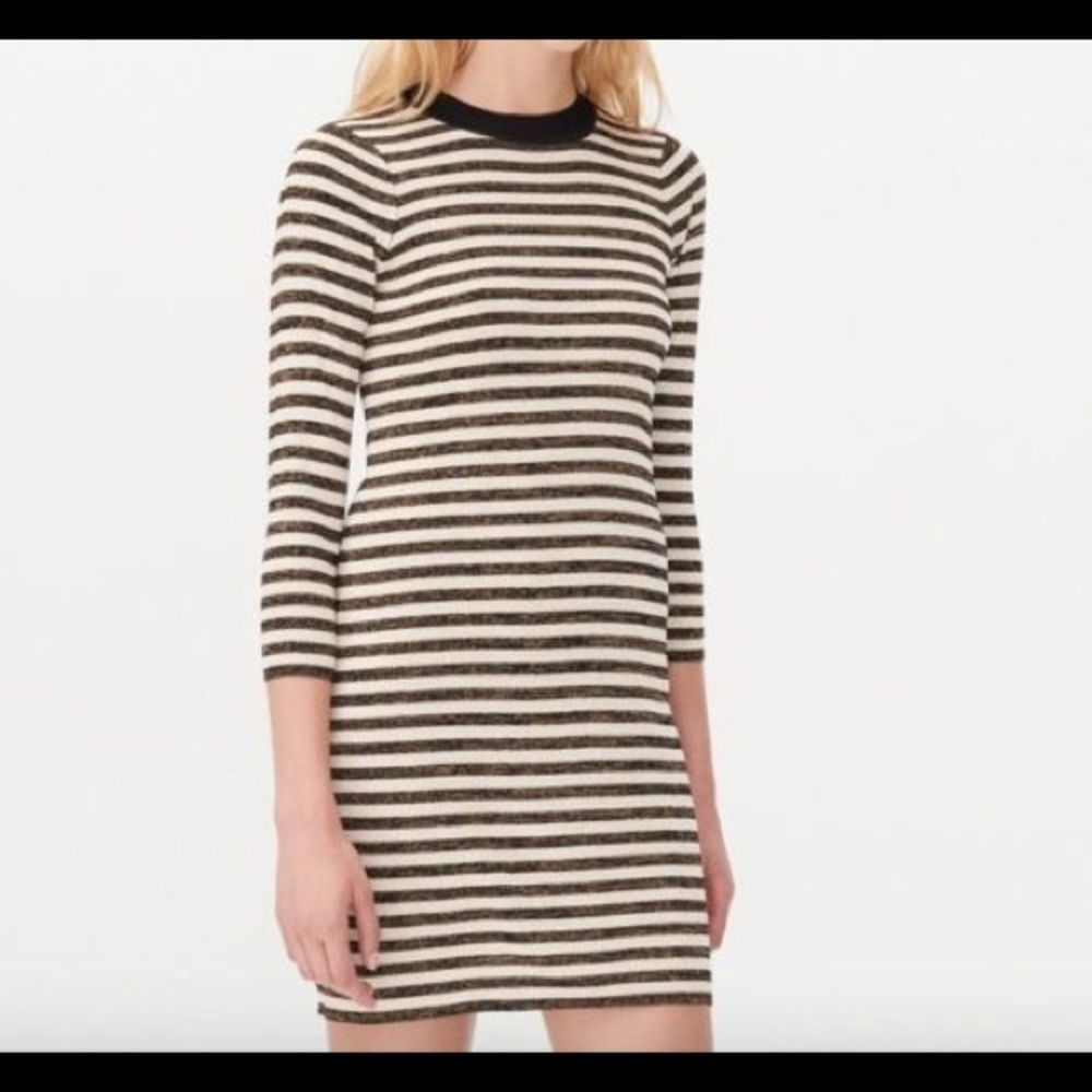 Sandro Lurex Stripped Dress